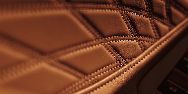 Closeup of interior leather