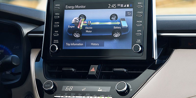 Interior view of a camera on the Toyota Corolla Hybrid