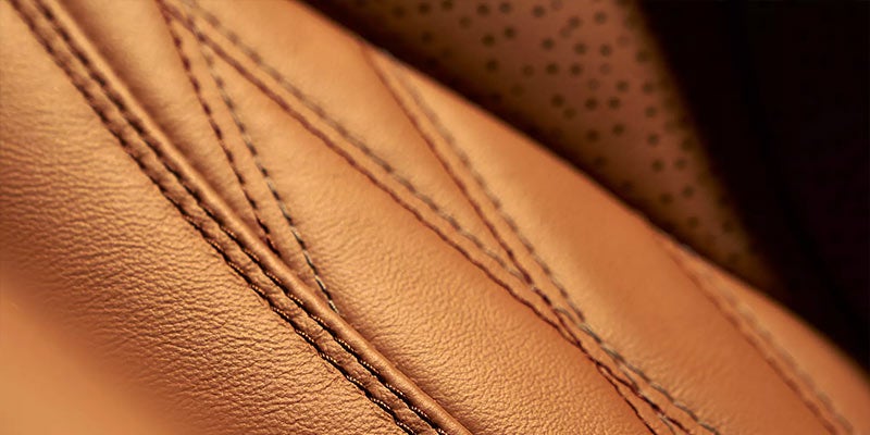 Closeup of interior leather