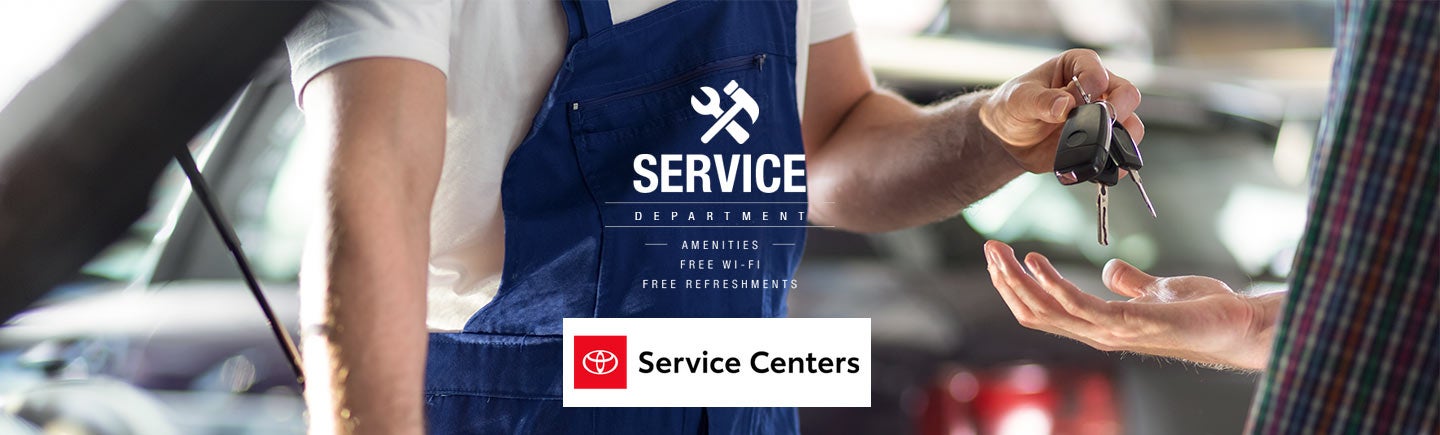service department: service tech handing customer keys